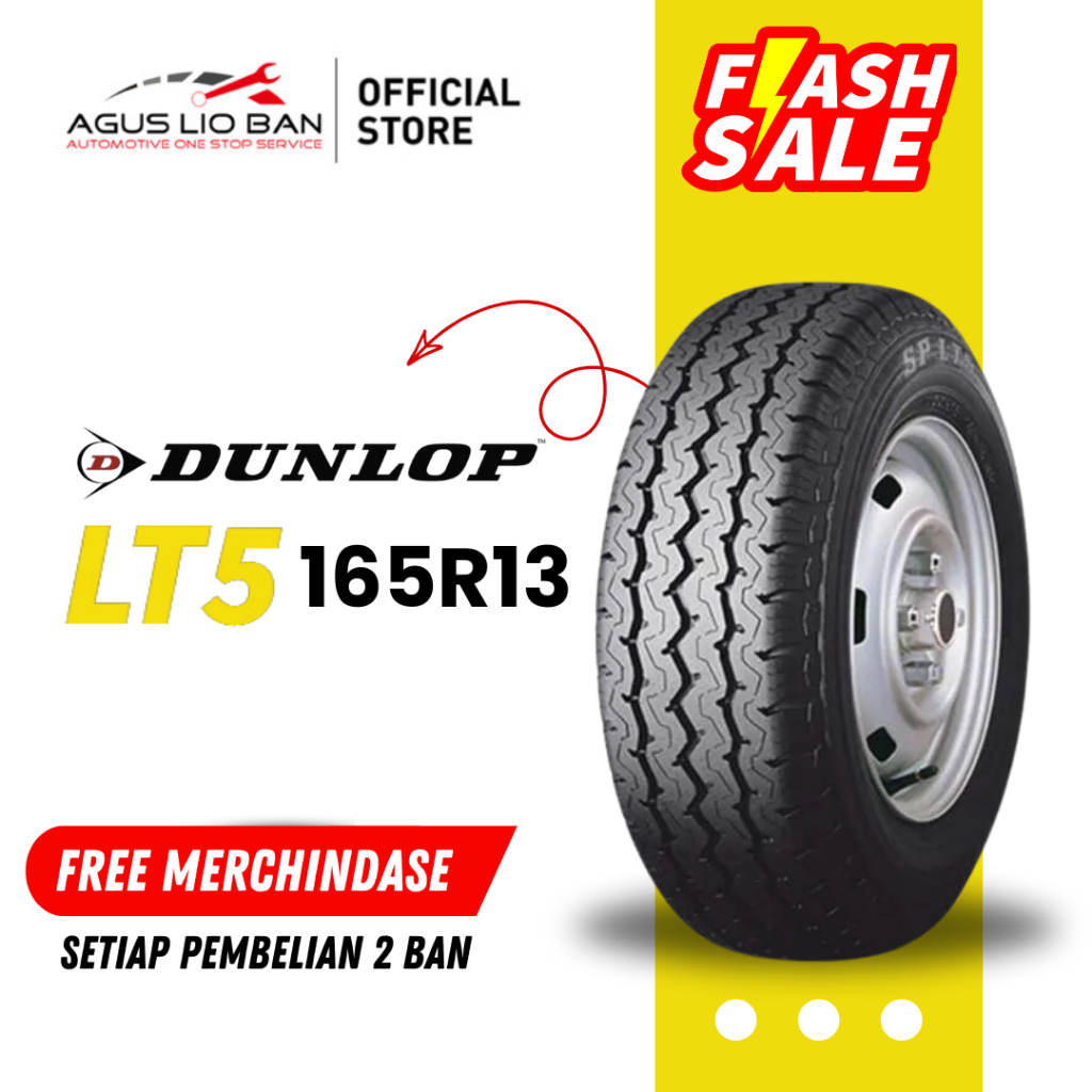 Ban Dunlop 165R13 LT 8PR LT5 Ring 13 Untuk Granmax Carry Pick Up | Ban Mobil Niaga Kuat Angkut
