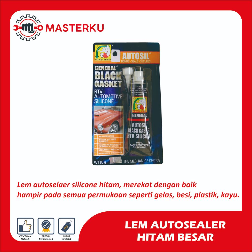 Lem Autosealer Hitam / Autosealer Silicone / Lem Serbaguna