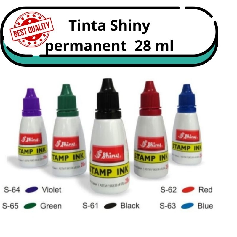 

Tinta Stempel Shiny 28 ml Tinta Stempel Self Ink Tinta Permanent Merk Shiny