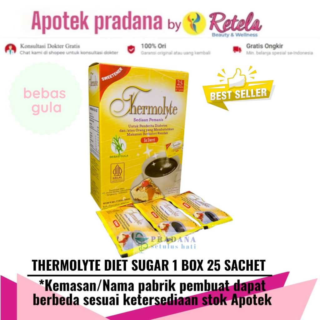 

THERMOLYTE DIET SUGAR 1 BOX 25 SACHET