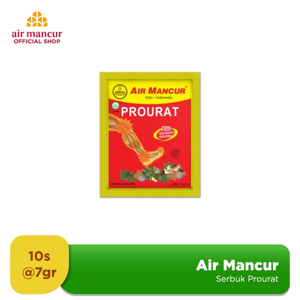 

Air Mancur Jamu Serbuk Prourat 10x7gr - Mengurangi Gejala Pegal Linu