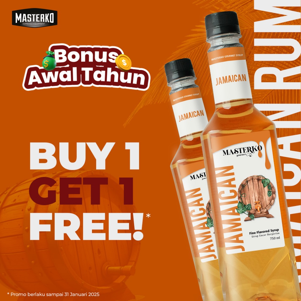 

PROMO BUY 1 GET 1 FREE - Masterko Jamaican Rum Syrup