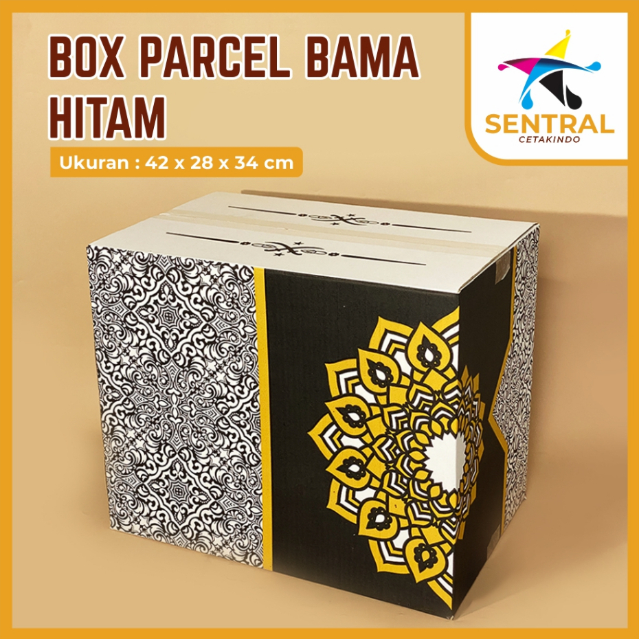 

BAMA HITAM 42 x 28 x 34 cm BOX PARCEL BATIK INDONESIA/BOX HAMPERS/PARCEL IDUL FITRI/PARCEL SEMBAKO
