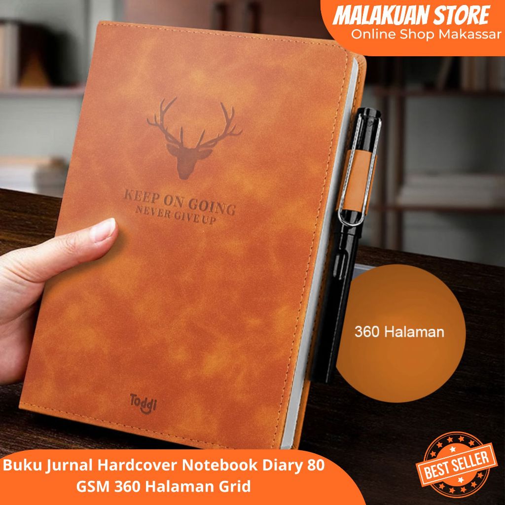 

Buku Jurnal Hardcover Notebook Diary 80 GSM 360 Halaman Grid / Buku Catatan / Buku Kantor / Kampus