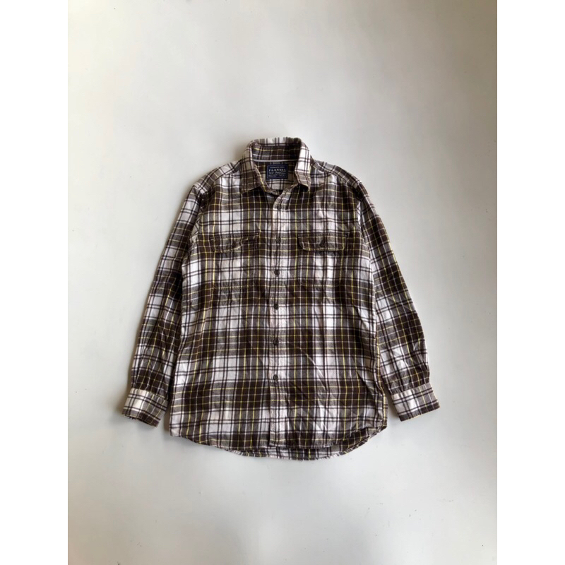 uniqlo flannel shirt brown