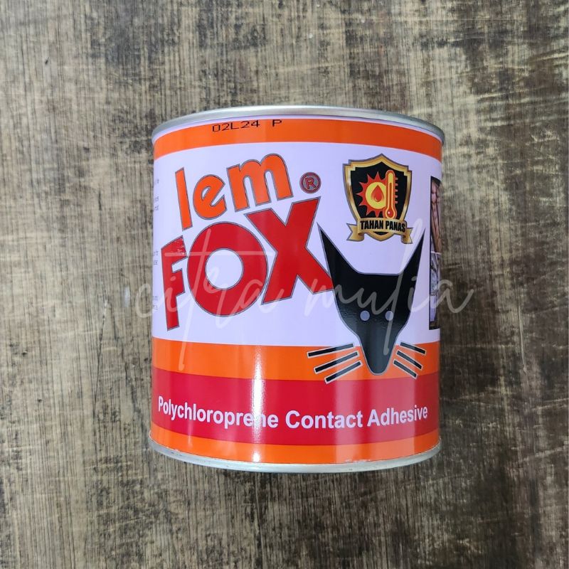 

Lem fox merah 600 gram - Lem kuning kain Busa kulit vinyl 600gr