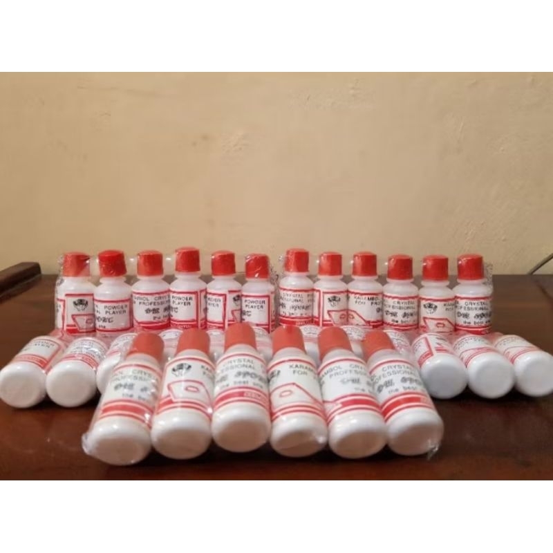 Bedak kristal/Bedak karambol 1set isi 6 botol