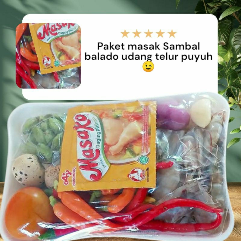 

Paket masak praktis balado udang telur puyuh (foodprep)