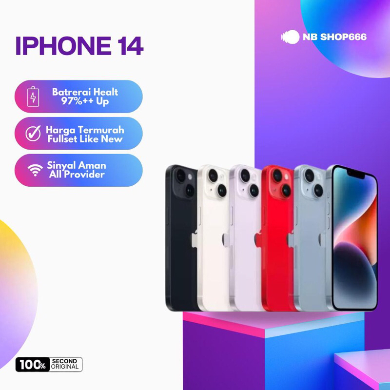 IPHONE 14 Plus SECOND ORIGINAL  IPHONE 14 BEKAS MULUS FULLSET