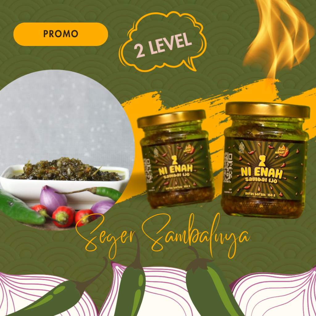

Sambal ijo Ni Enah 150 gram Pedas Nikmat dan Nampol 2 level Pedas