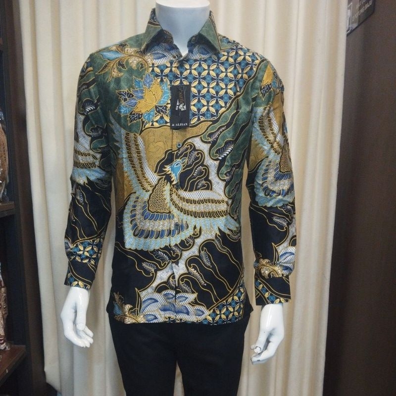 Batik Alisan Lengan Panjang  Slimfit Size S~XL (14,5-16)