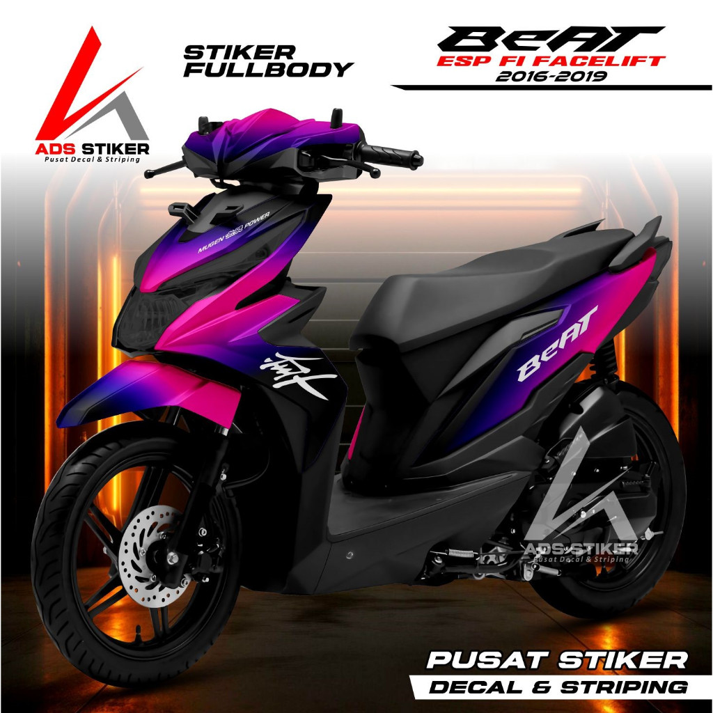 TERBARU - Decal Stiker Baet Facelift 2016 - 2019 Full Body Stiker Skotlet Modifikasi Variasi Beat