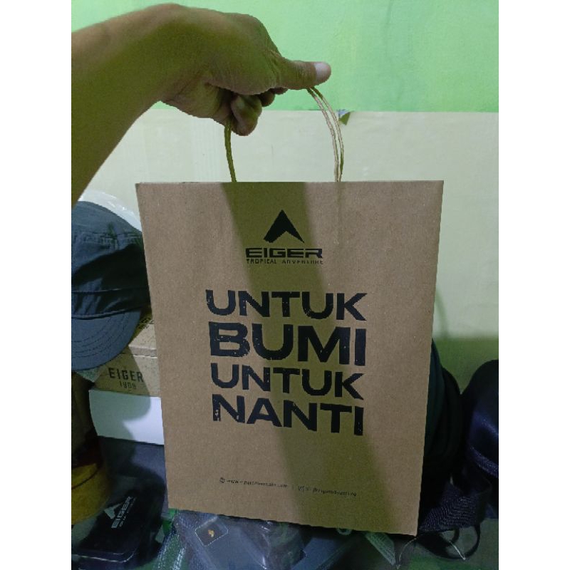 

PAPER BAG GREEN S BROWN 6L