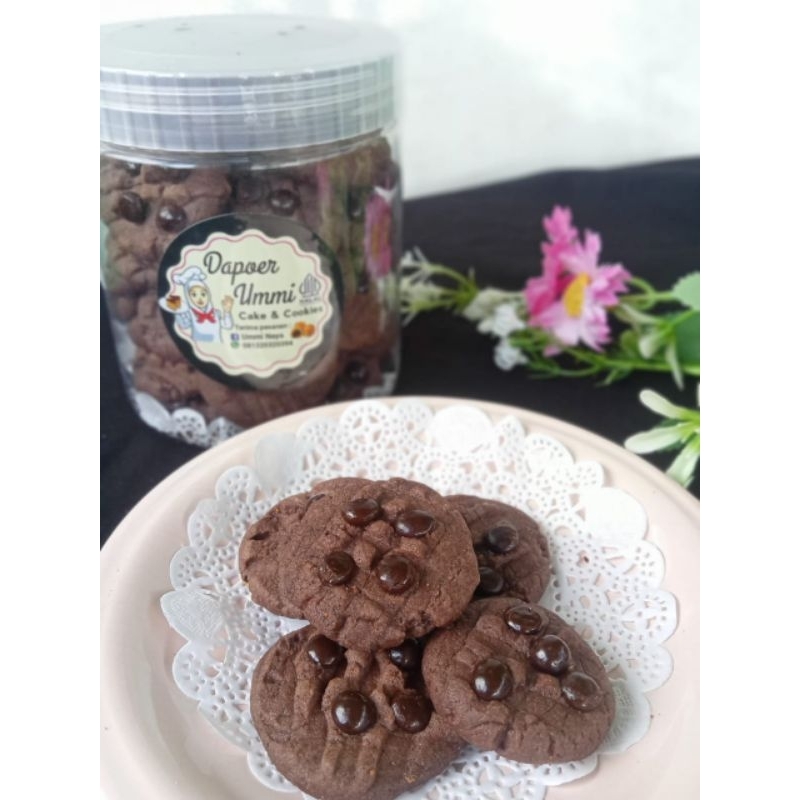 

kuker / coklat chocochips / kue kering lebaran toples tabung 500ml