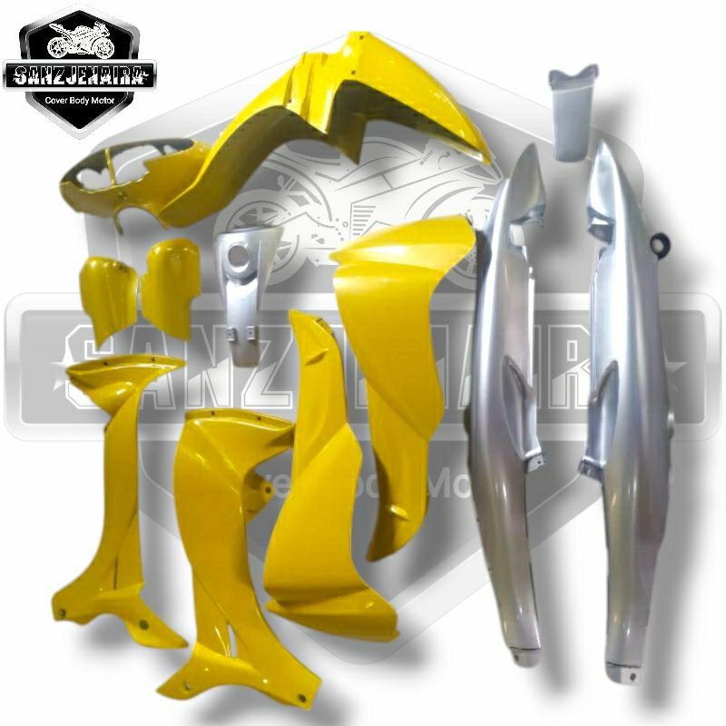 Fullset Body Jupiter Z Burhan Lama Body Halus Jupiter Z Old Kuning Silver