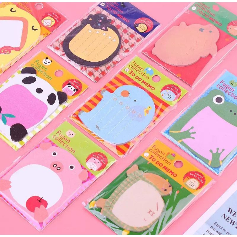 

B Sticky Notes Gambar Binatang / Memo Kecil Gambar Hewan