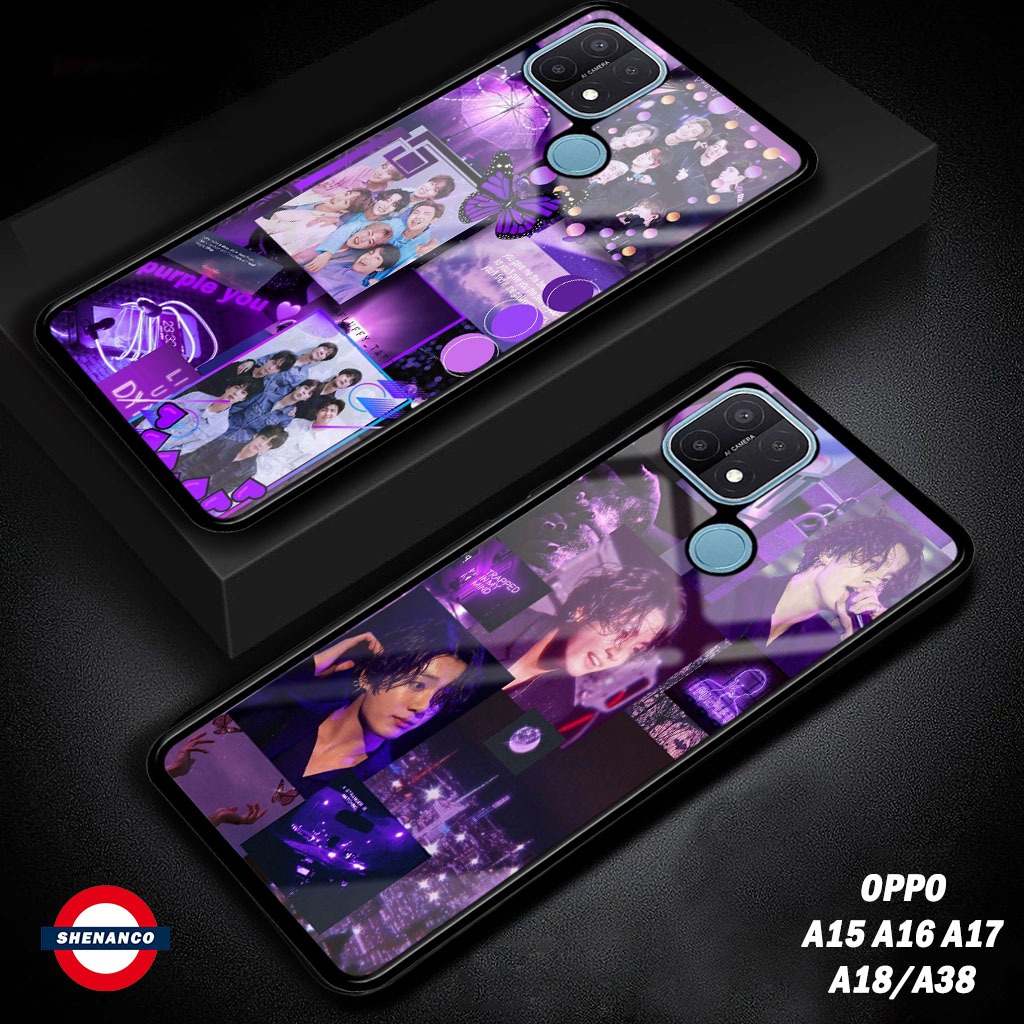 Promo Casing Oppo A15 A16 A17 A18 A38 Terbaru Case Motif Keren Fashion Case Gambar Bts Series Ungu K