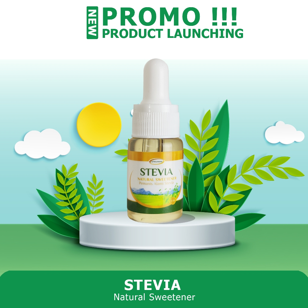 

Stevindo - Stevia Cair 10 ML Pemanis Alami Pengganti Gula 0 Kalori 0 Gula Sweet Stevia Liquid Pure Sweetness