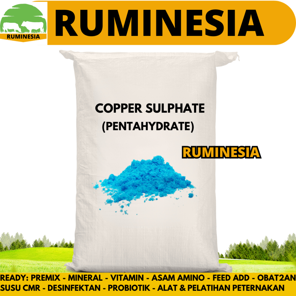 TERUSI 25 KG (1 SAK) - COPPER SULPHATE 25kg Prusi CuSO4 Tembaga Sulfat Tembaga Sulfate Cupri Sulfate