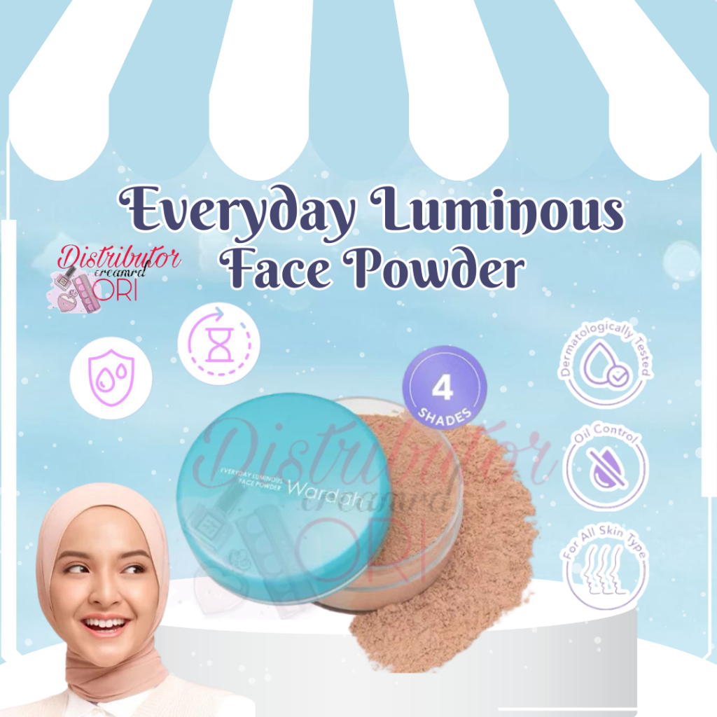 Wardah Everyday Luminous Face Powder 30 g - Bedak Tabur Yang Halus, Natural, Ringan dan Melembabkan