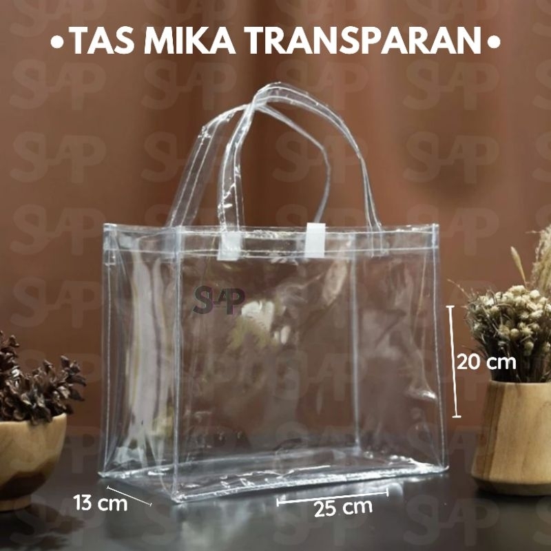 

TAS MIKA TRANSPARAN PREMIUM / GOODIE BAG PREMIUM - P25 x L13 x T20