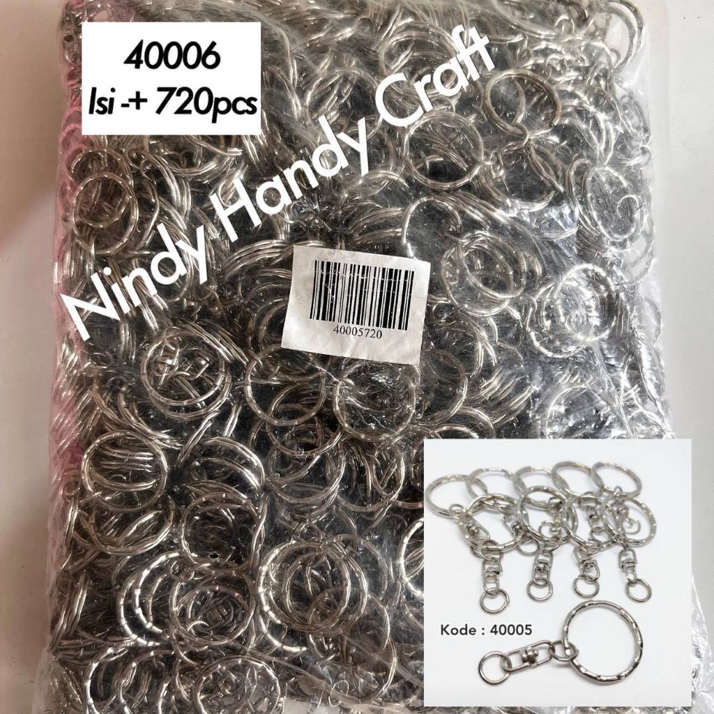 GROSIR 720 PCS GANTUNGAN KUNCI 40005 - BAHAN RING GANTUNGAN KUNCI