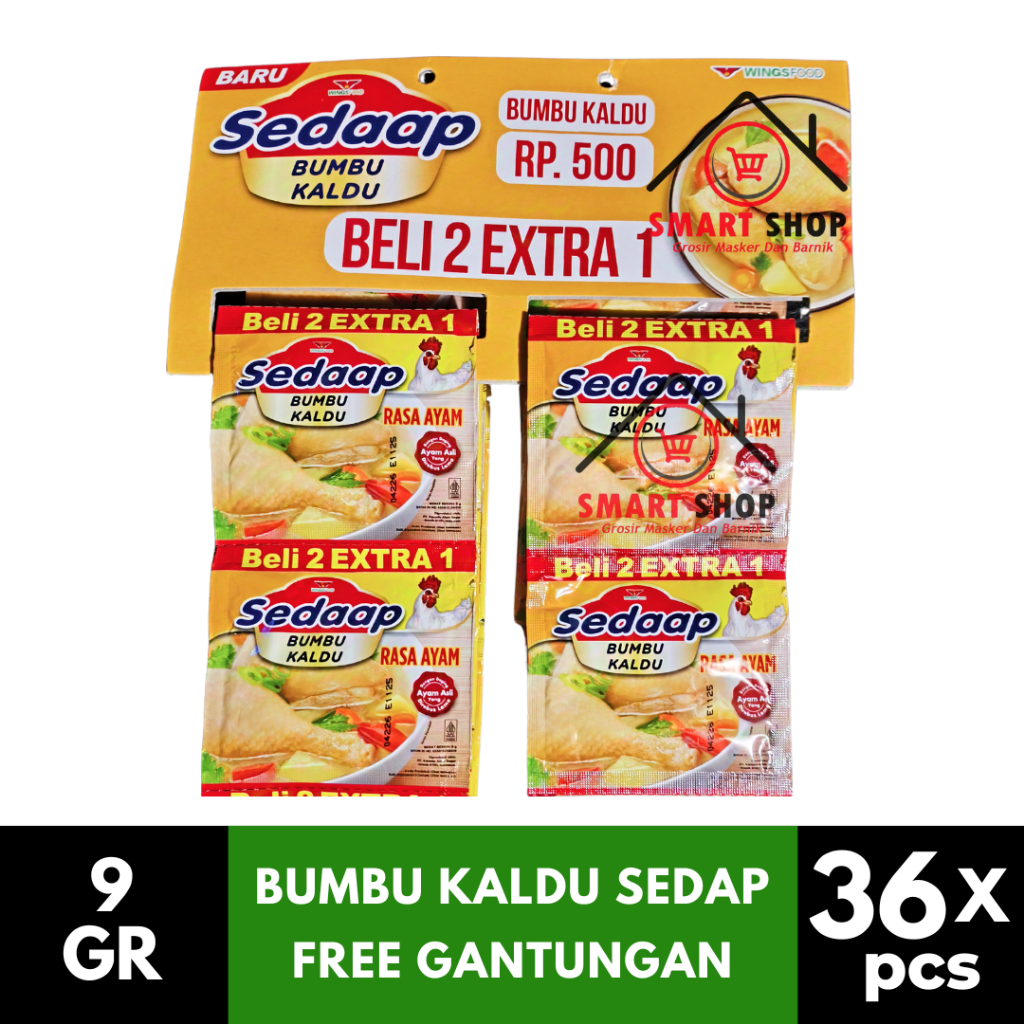 

36 SASET BUMBU KALDU SEDAP 9gr x 36 SACHET AYAM/SAPI