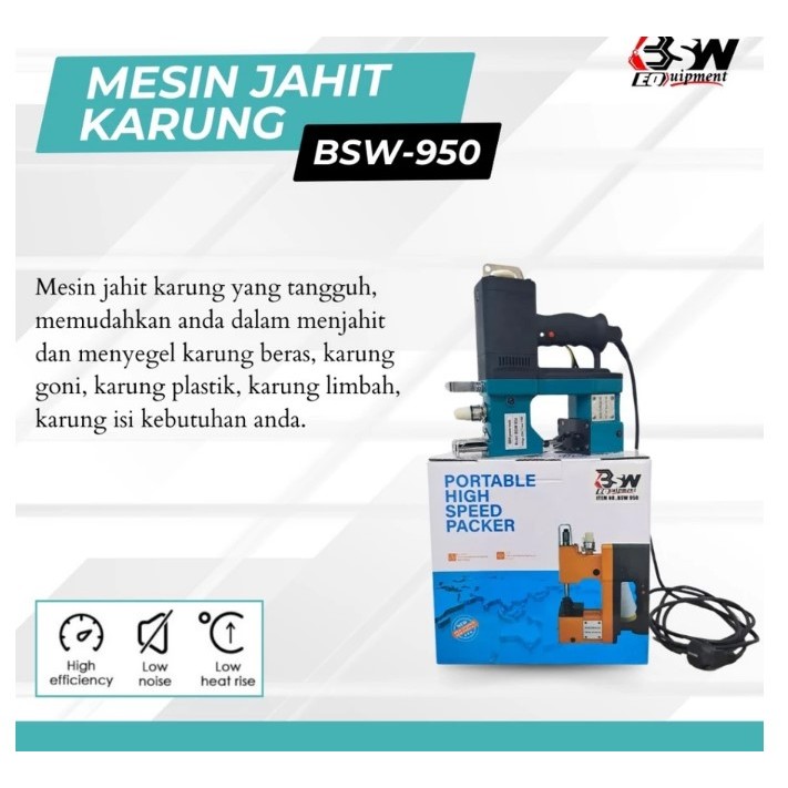 Mesin Jahit Karung BSW 950 Mesin Jahit Karung Portable Bag Close Mesin Jahit Karung Beras / Kantong