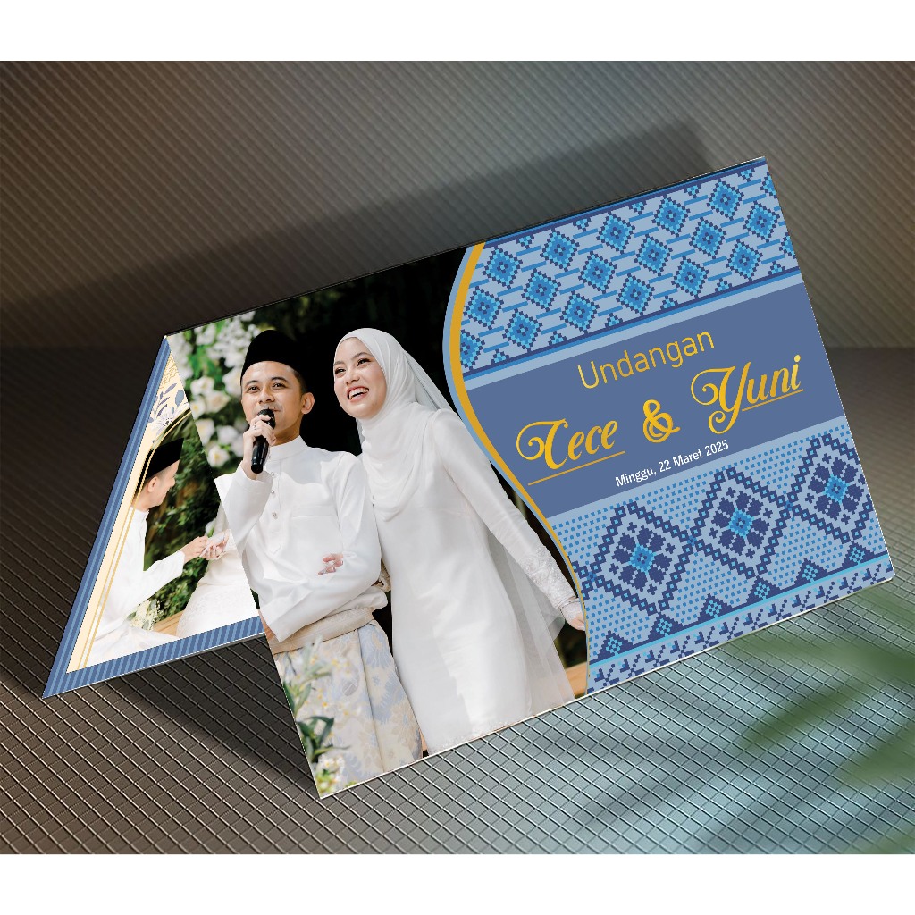 CETAK UNDANGAN PERNIKAHAN GLOSSY LUXURY UNDANGAN NIKAH CUSTOM PREMIUM FULL COLOUR