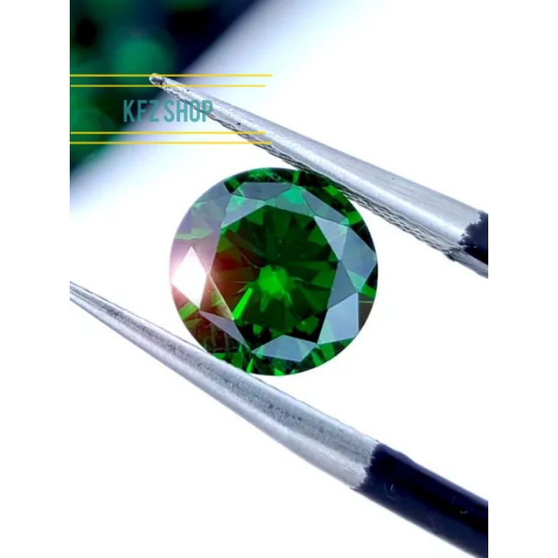 Permata Green Leaf Cubic Zirconia Hijau Perbutir