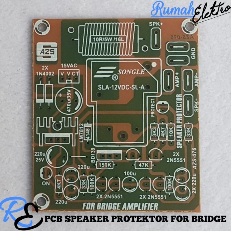 PCB SPEAKER PROTEKTOR BTL BRIDGE SPEAKER PROTECTOR BYL BRIDGE