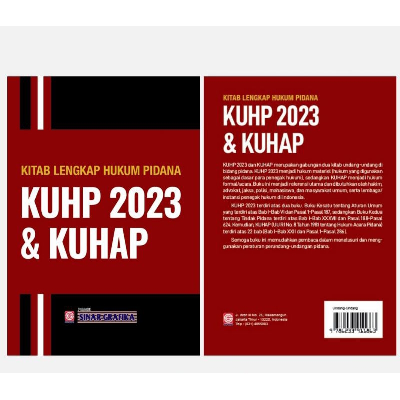 Kitab Lengkap Hukum Pidana KUHP 2023 dan KUHAP