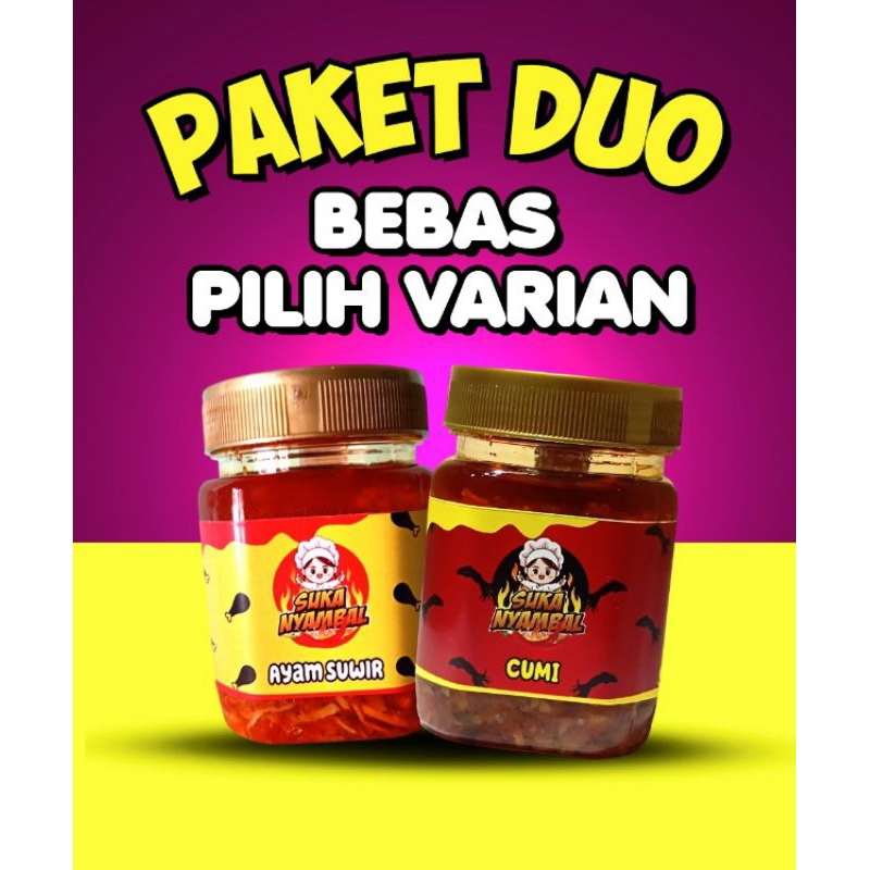

SukaNyambal Paket Duo Bebas pilih Varian Tulis di Deskripsi pesanan