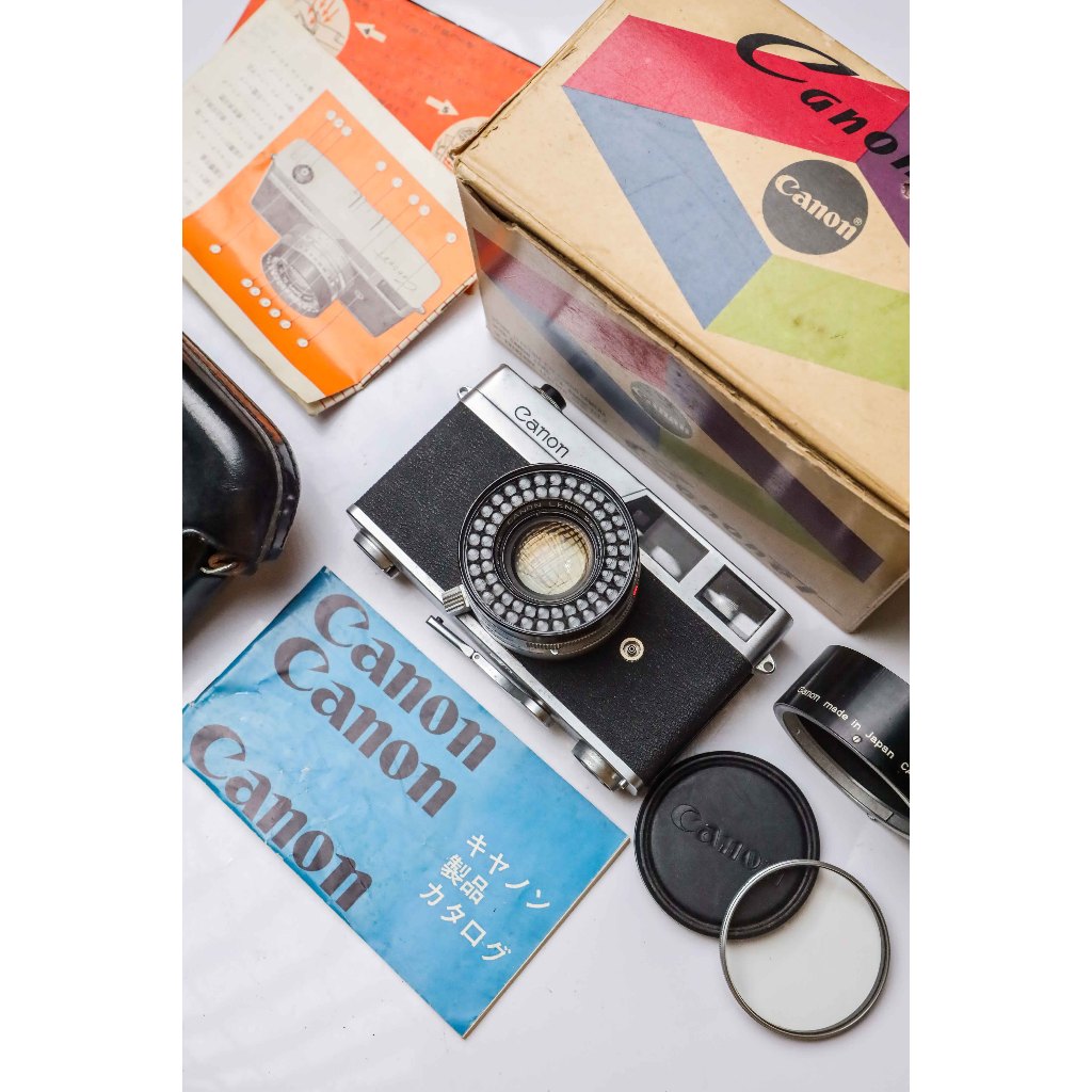 Kamera Analog Canon Canonet Generasi Pertama Super Mulus  Lengkap Dus
