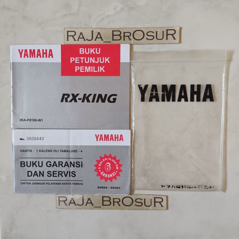 Buku petunjuk pemilik/Manual Book + Buku garansi dan servis Yamaha RX King Master 1995-2001 3KA ORI 