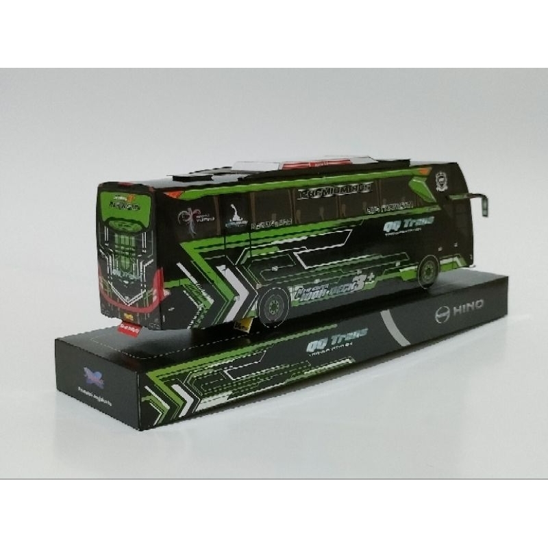 MINIATUR BIS BUS PAPERCRAFT JETBUS 3 SHD QQ TRANS NABILA NABILLA ADIPUTRO HINO R260 RK AIR SUSPENSIO