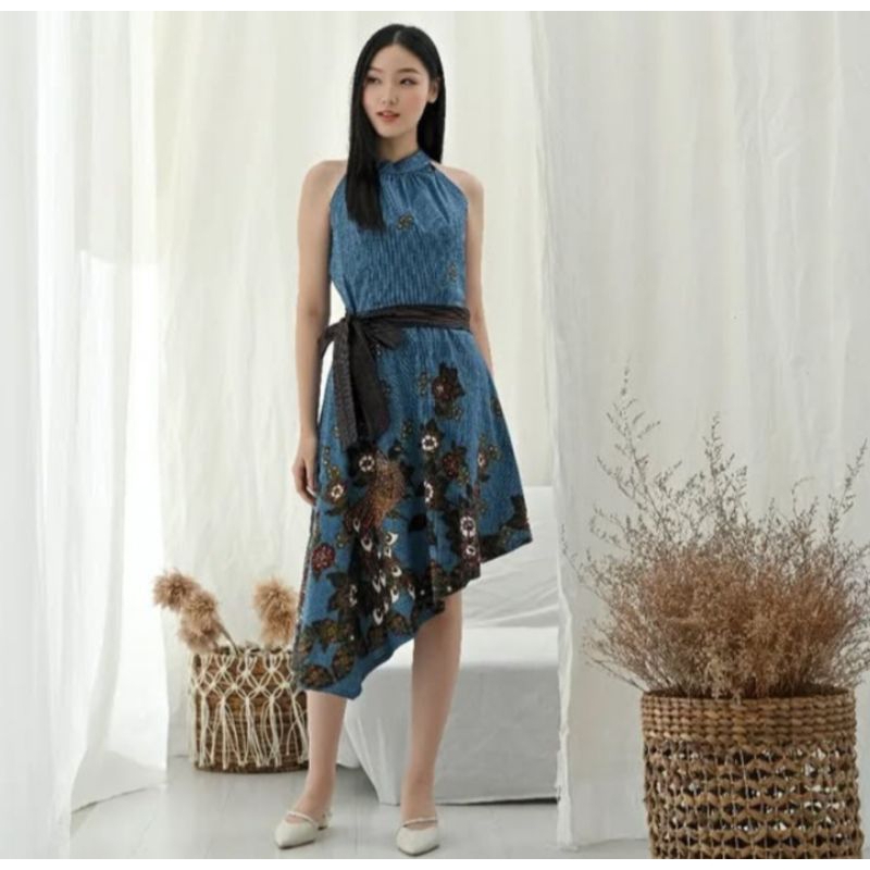 254 Dress ikat pinggang - Batik modern wanita