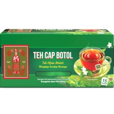 

Teh CAP BOTOL - Teh Hijau Melati 15's - Teh Celup