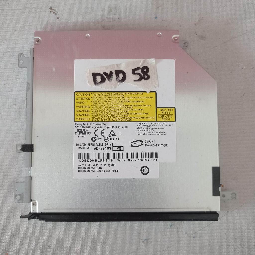 DVD ROM RW Laptop Sony Vaio VGN-TT15GN Original Second 58