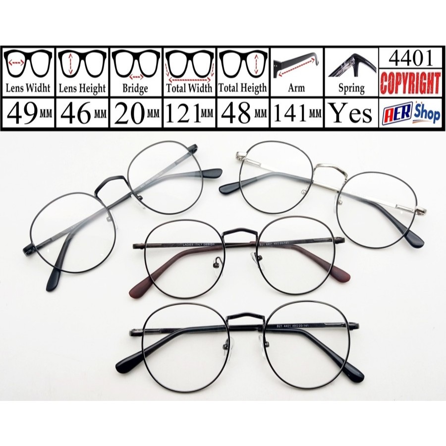frame kacamata minus metal frame kacamata ALITALIA VINTAGE frame besi