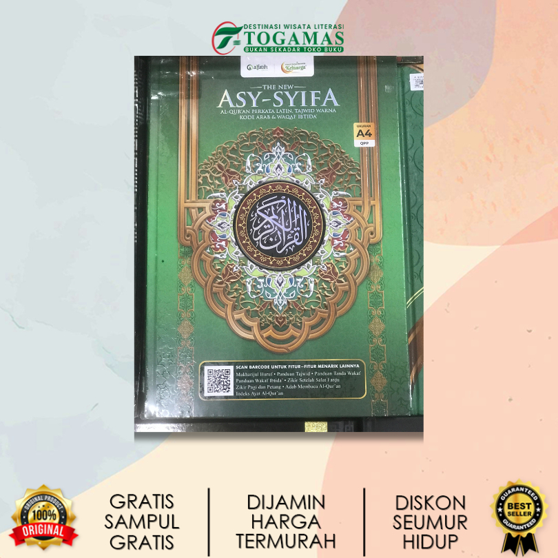 AL QURAN PERKATA LATIN TAJWID WARNA KODE ARAB & WAQAF IBTIDA` THE NEW ASY-SYIFA A5, A4 DAN A3 [HC]