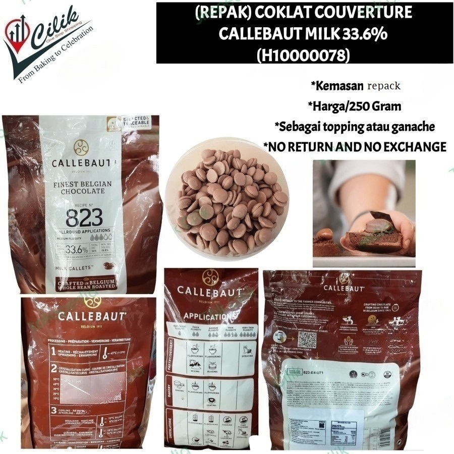 

couverture+coklat+callebaut+milk+823+bahan+kue+topping+dessert+minuman