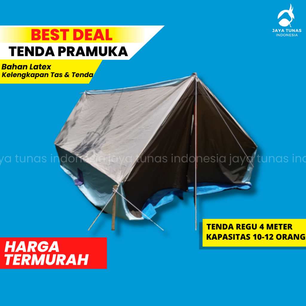 Tenda Pramuka 3x4 - Tenda Pramuka Regu - Tenda kemah pramuka - Tenda A - Tenda regu - Tenda pramuka 