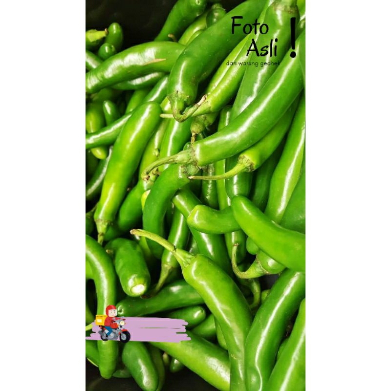 

cabai hijau besar/cabe hijau besar/cabe plompong 250gr