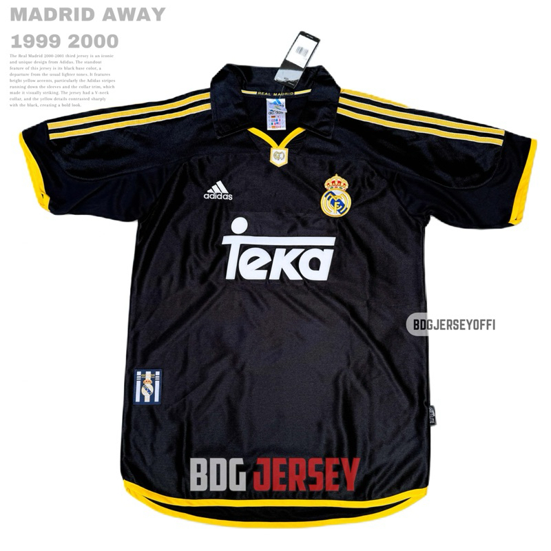 JERSEY RETRO MADRID AWAY OFFICIAL 1998 1999 GRADE ORI TOP QUALITY