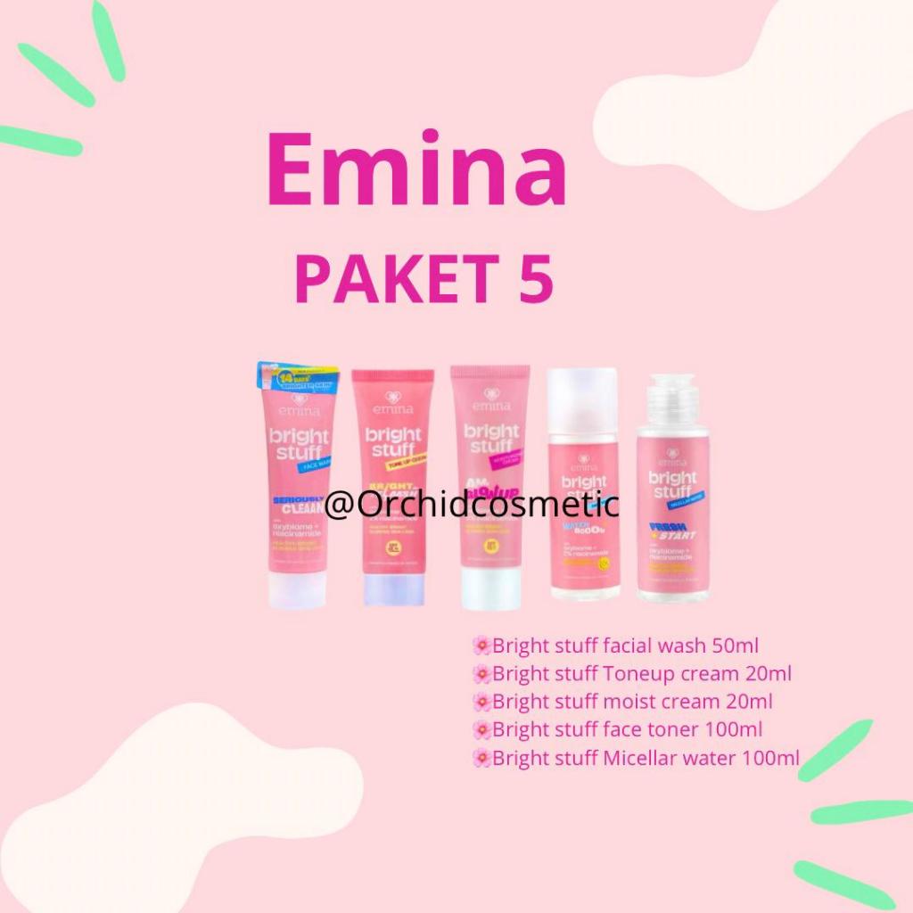 [BISA COD] Emina Paket Bright Stuff GLOWING Lengkap Hemat / Emina Paket Skincare Remaja Lengkap