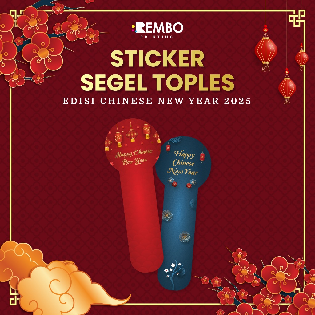 

Cetak Stiker Segel Toples Edisi Imlek Chinese New Year - Sticker Toples Kue Kering Hampers - CNY 2025
