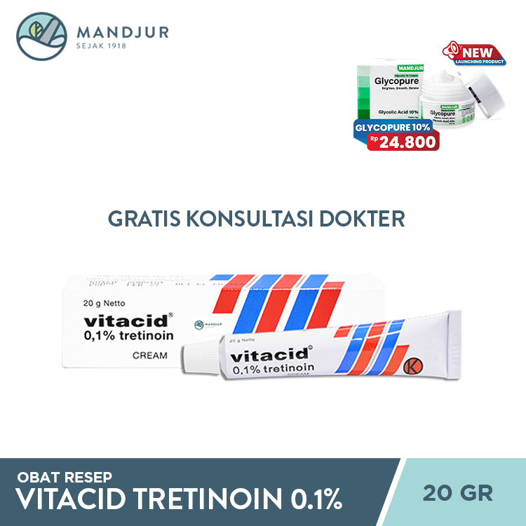 Vitacid Tretinoin Cream 0.1 %