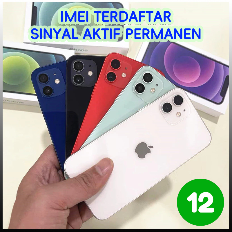 BC iPhone 12 /iPhone 12 Mini 64GB丨128GB丨256GB IMEI Terdaftar Beacukai Sinyal Permanen丨Second Origina