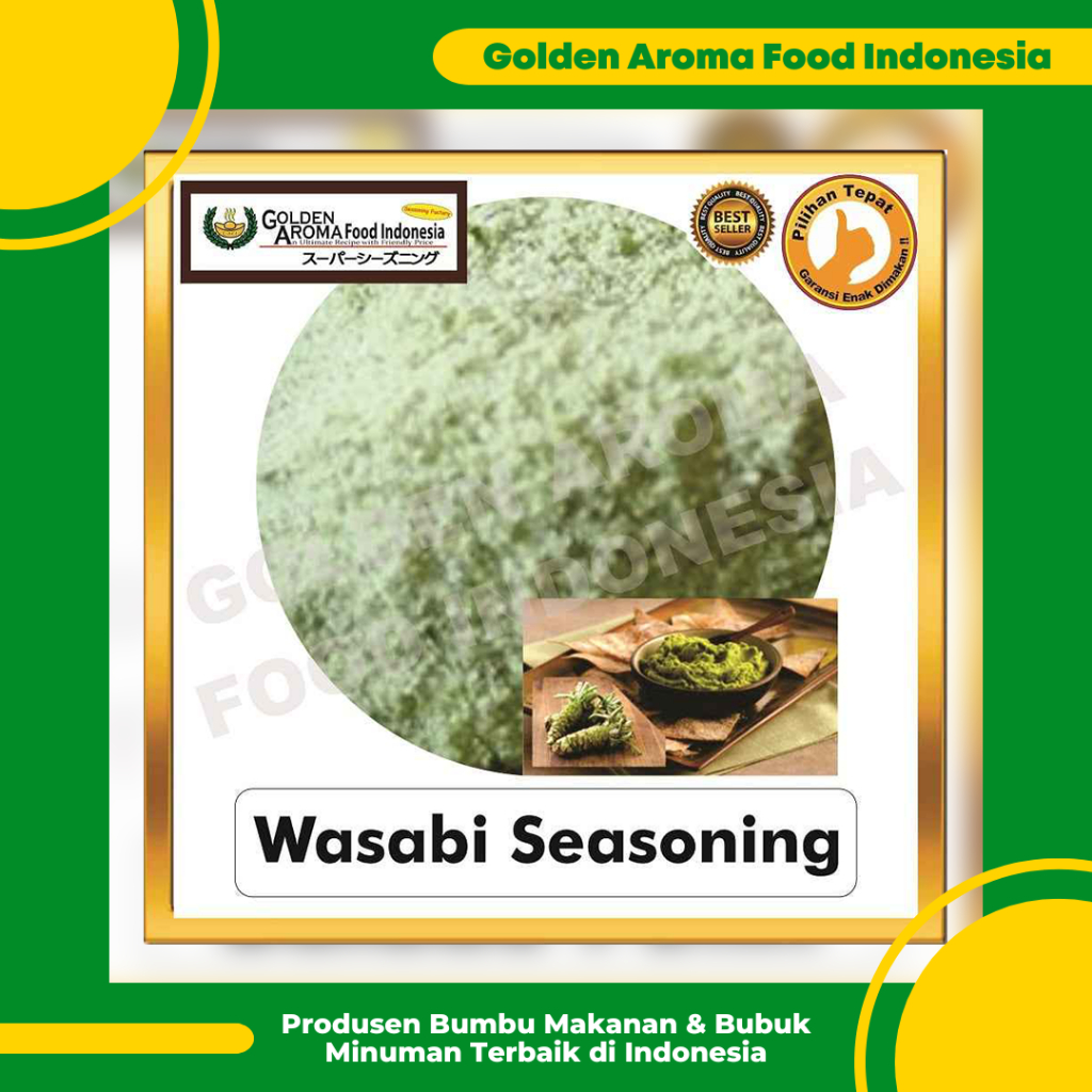 

Bumbu Tabur Wasabi 1 Kg Jual Bubuk Tabur Rasa Wasabi Seasoning Powder 1Kg Murah Enak Terbaik GAFI